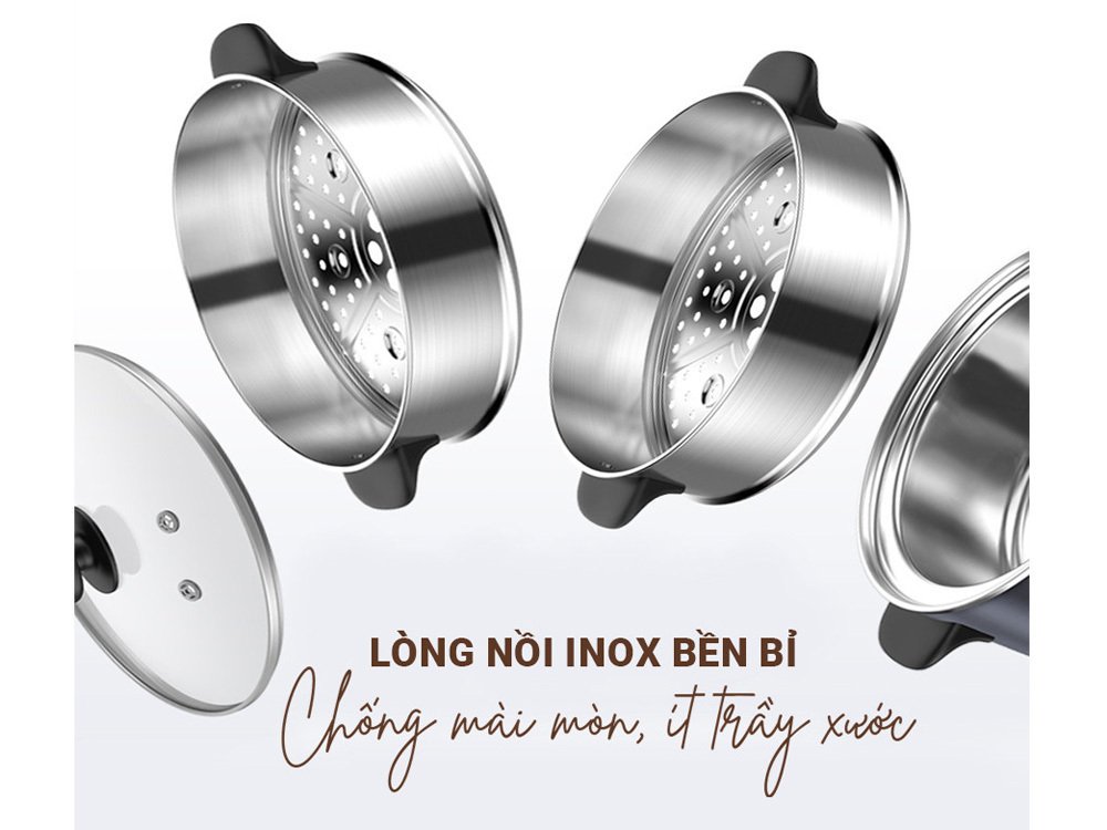 nồi hấp điện inox đa năng nagakawa nag3310