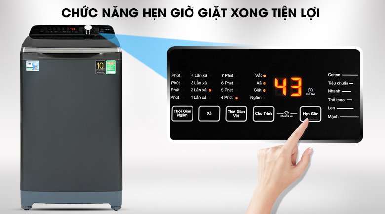 máy giặt aqua inverter 10.5 kg aqw-dr105ft bk
