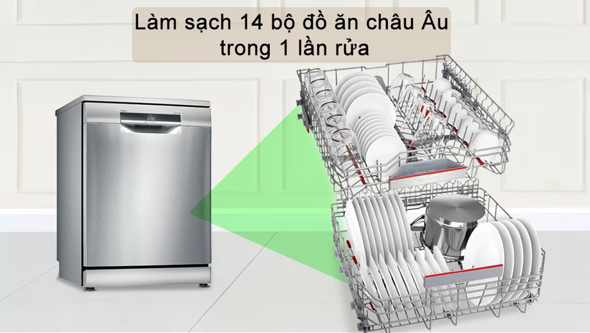 máy rửa bát bosch sms6ezci08 - series 6 - đức