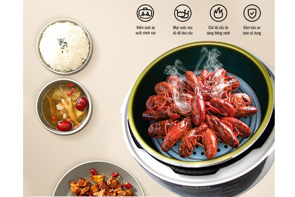 nồi áp suất điện nagakawa nag0206 6 lít