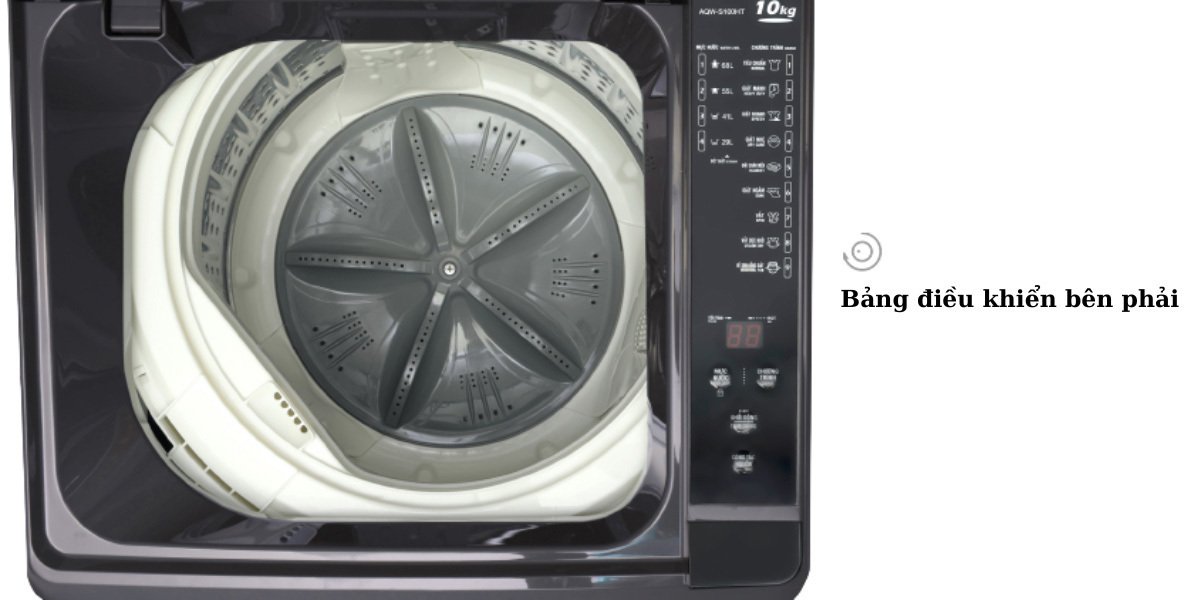 máy giặt aqua 10 kg aqw-s100ht.s
