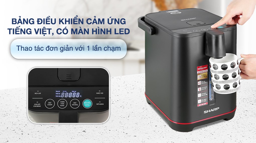 bình thủy điện sharp kp-40ebv-bk 4 lít