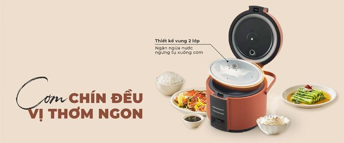 nồi cơm điện nagakawa nag0143 - dung tích 1.8l - màu sắc: cam