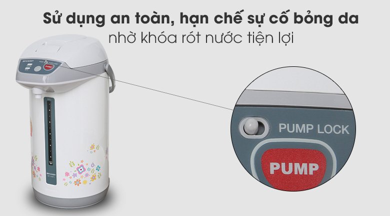 bình thủy điện sharp kp-y40pv-cu 4 lít