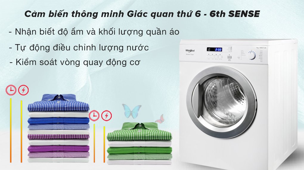 máy sấy thông hơi whirlpool 7 kg awd712s2
