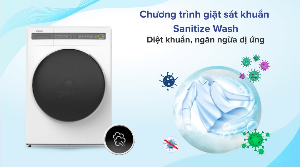 máy giặt whirlpool 8.0 kg fweb8002fw