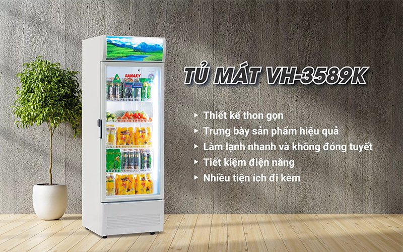 tủ mát sanaky 350 lít vh-3589k