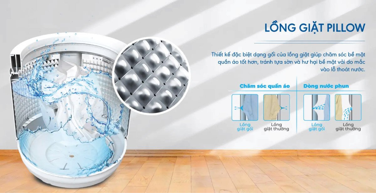 máy giặt aqua inverter 11 kg aqw-dr110jt.bk