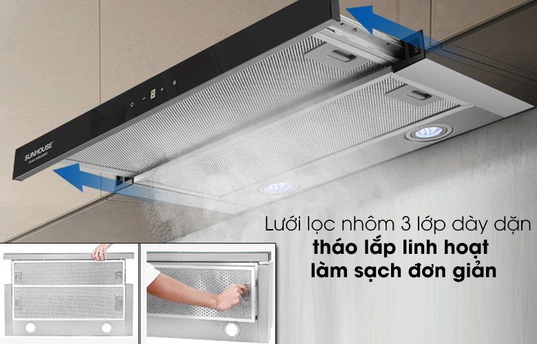 máy hút mùi âm tủ sunhouse shb6288mt