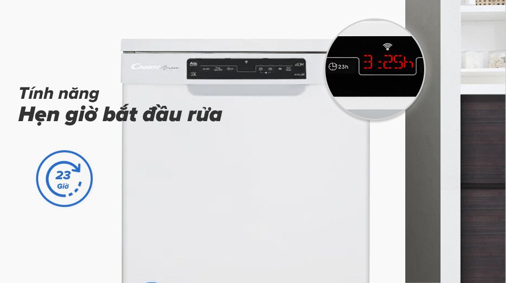 máy rửa chén độc lập candy cdpn 4d620pw/e