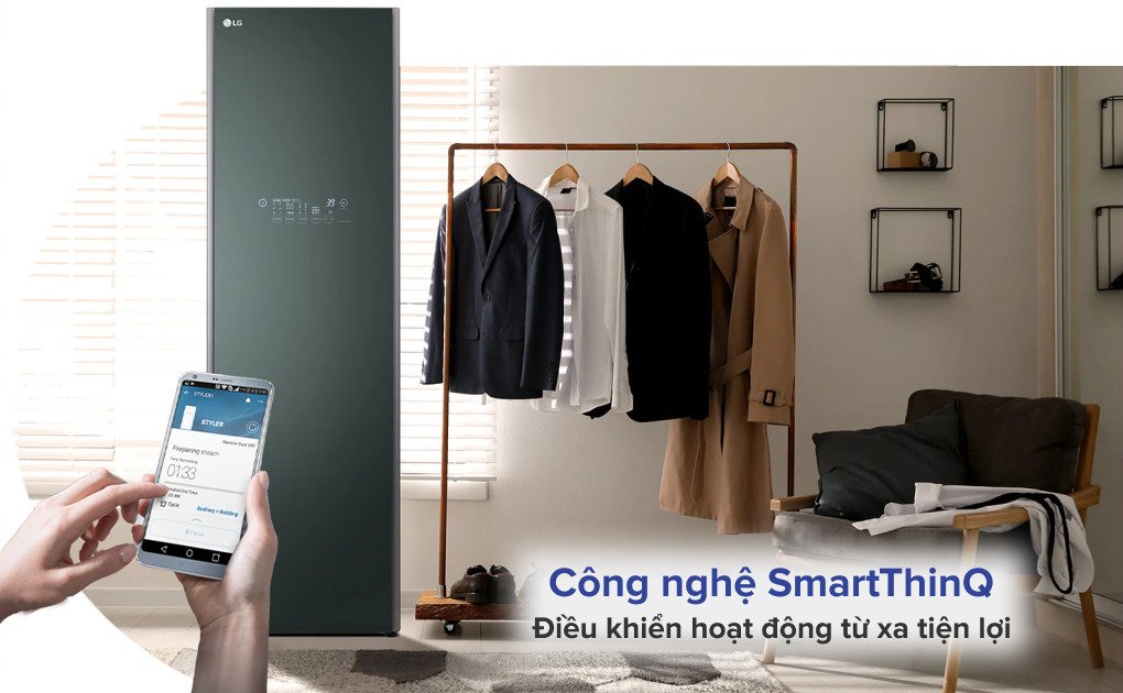tủ chăm sóc quần áo thông minh lg styler inverter 5 móc s5goc