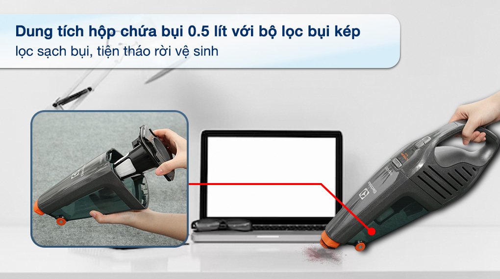 máy hút bụi không dây electrolux zb6214igm