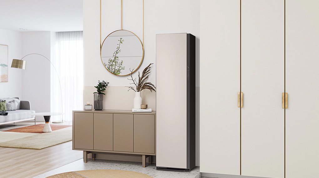 tủ chăm sóc quần áo thông minh samsung inverter bespoke airdresser 3 móc df60a8500eg/sv