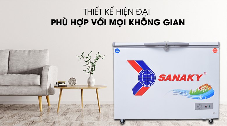 tủ đông sanaky vh-2899w1 (280 lít, dàn lạnh đồng)