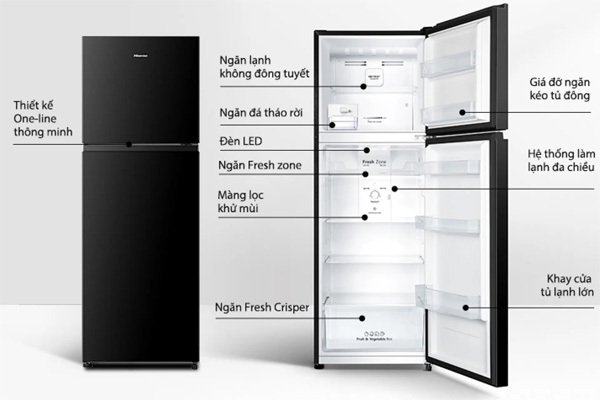 tủ lạnh hisense ht35wb inverter 324 lít