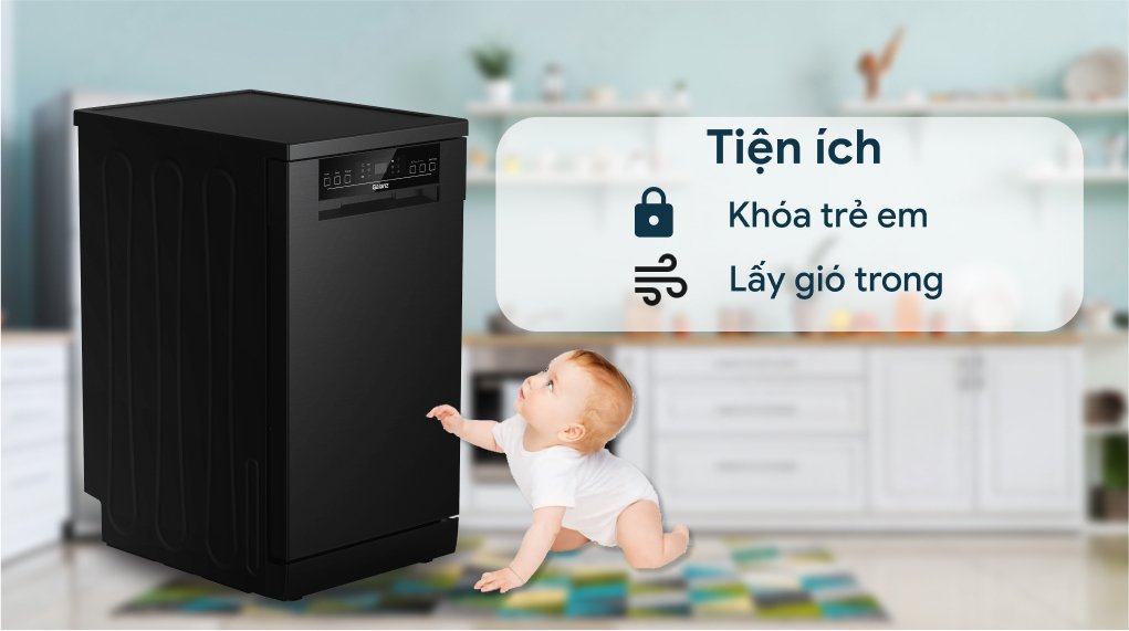 máy rửa bát độc lập galanz w45a3a401m-0e1(b)