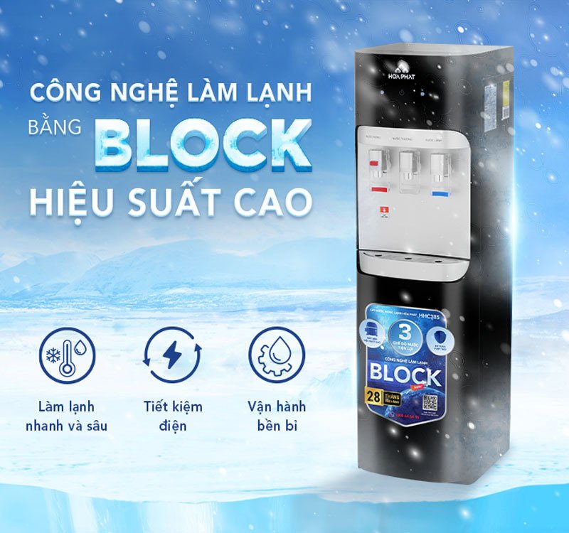 cây nước nóng lạnh hút bình hòa phát hhc385