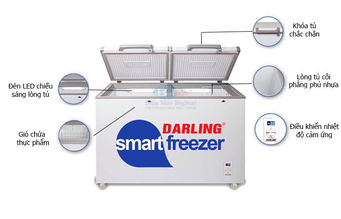 tủ đông darling smart dmf-3699ws