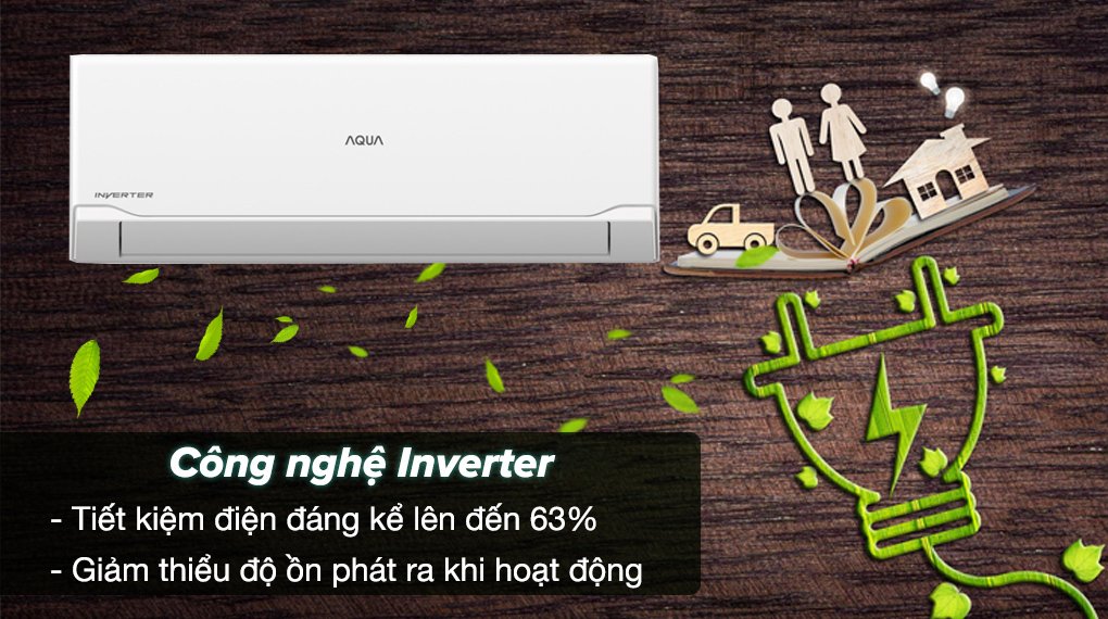 máy lạnh aqua inverter 1.5 hp aqa-ruv13rb