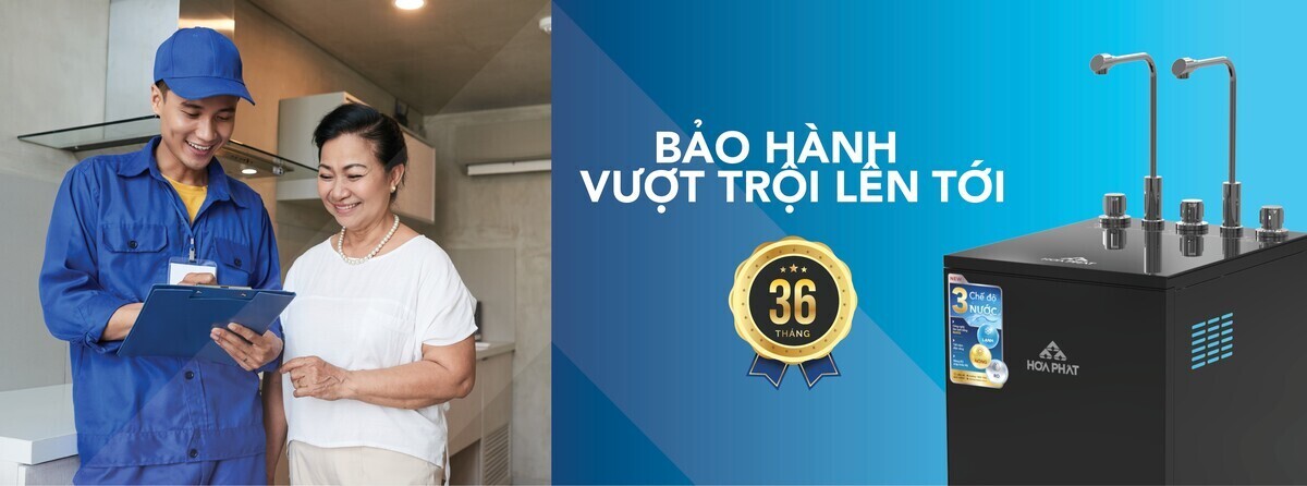 máy lọc nước ro nóng lạnh hòa phát 10 lõi hwbs2a1021