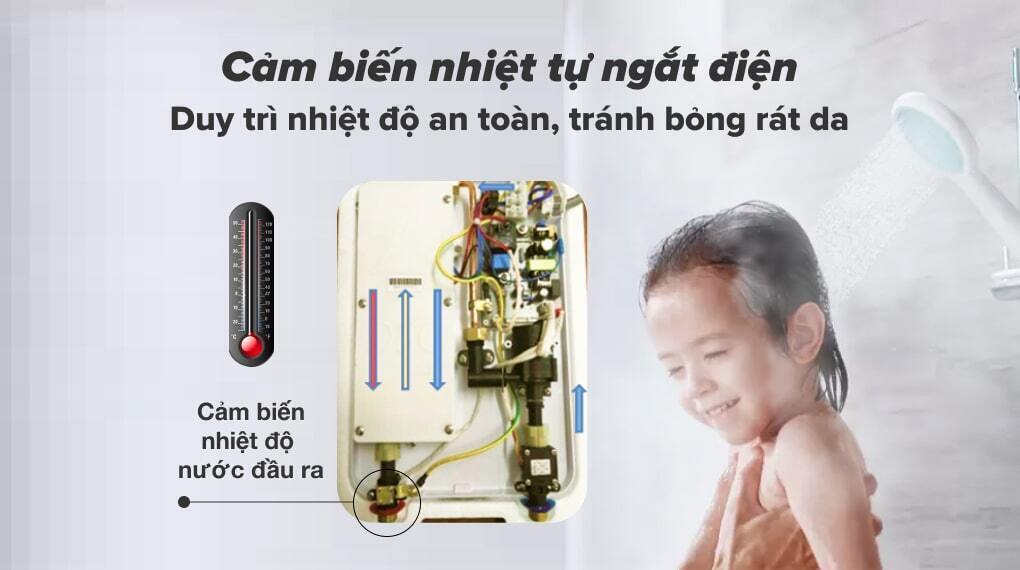 máy nước nóng trực tiếp kangaroo 4000w kg589g