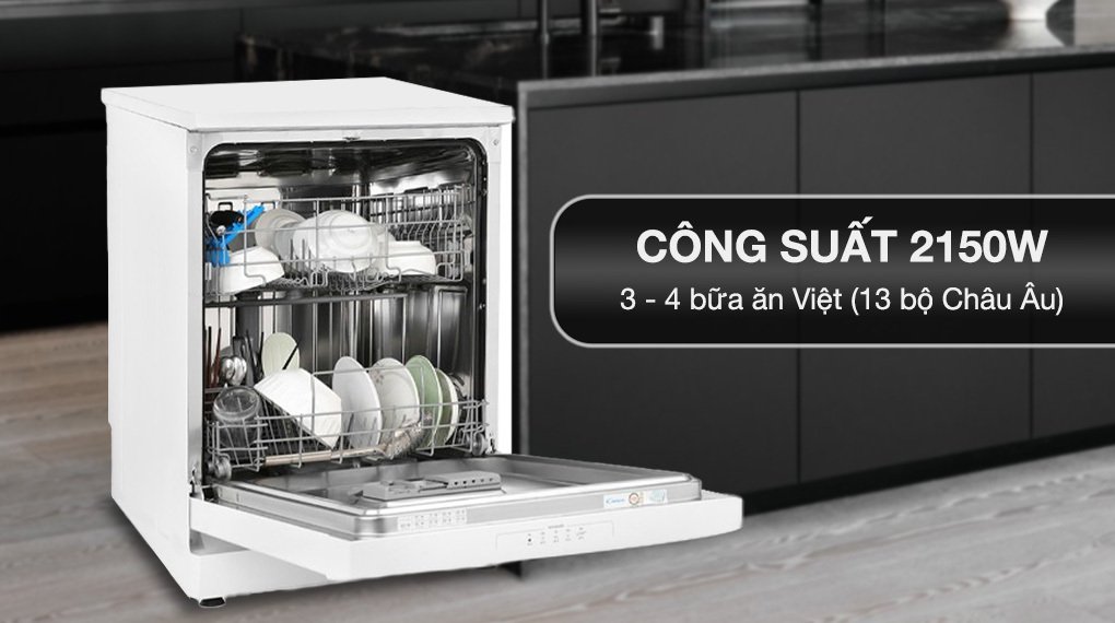 máy rửa chén độc lập candy cdpn 1l390pw