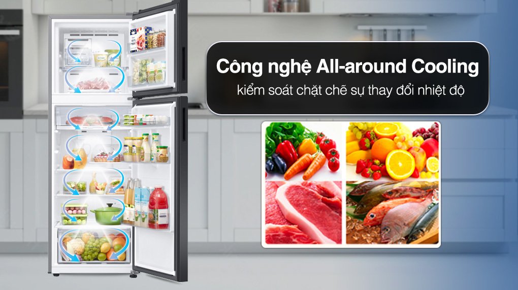 tủ lạnh samsung inverter 305 lít bespoke rt31cb56248asv
