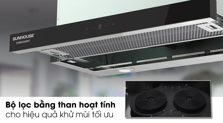 máy hút mùi âm tủ sunhouse shb6288mt