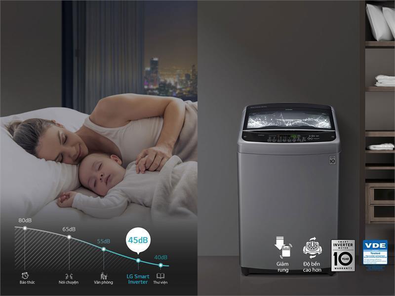 máy giặt lg lồng đứng 10.5kg t2350vs2w smart inverte