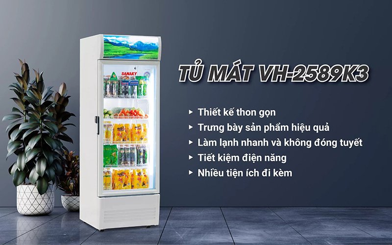 tủ mát sanaky inverter 240 lít vh-2589k3