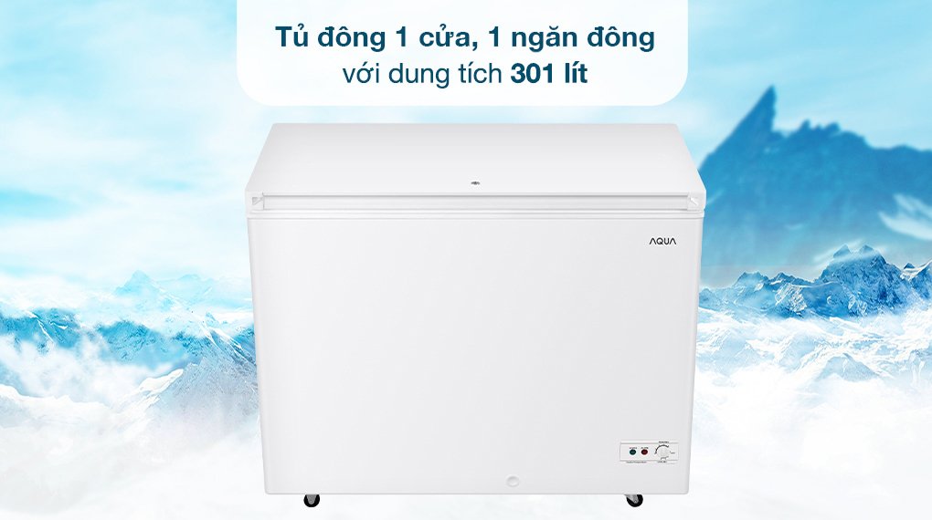 tủ đông aqua inverter 301 lít aqf-c4001e