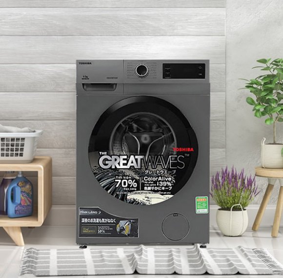 máy giặt toshiba ngang trên 8.5kg tw-bk95s3v(sk)