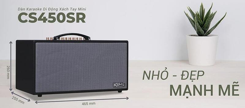 loa xách tay acnos cs450sr (2 bass 16.5cm, 150w, kèm 2 micro)