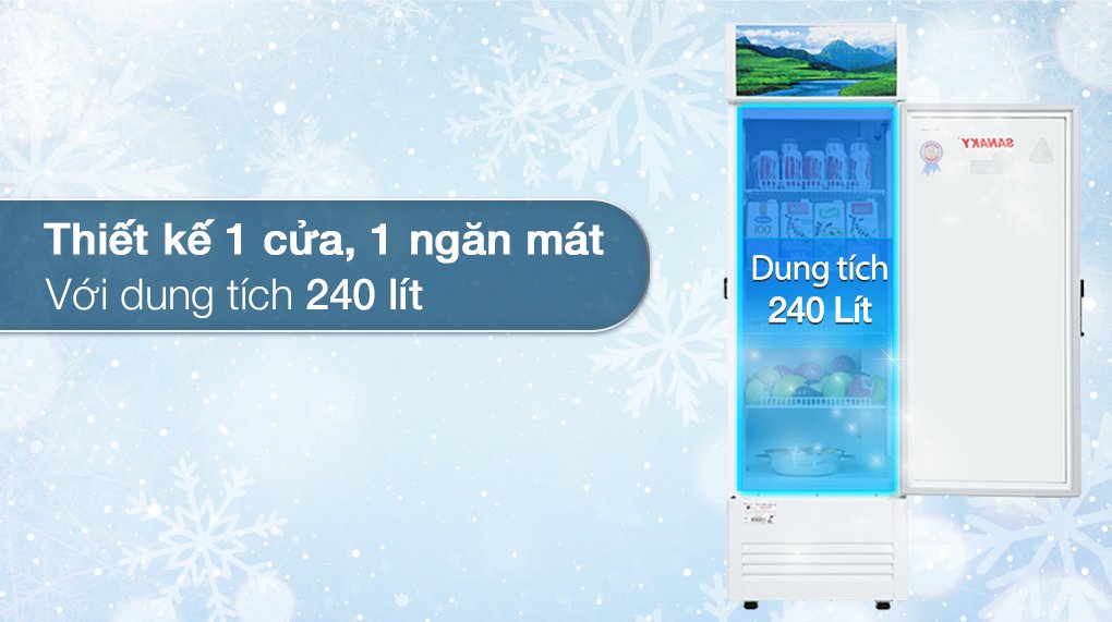 tủ mát sanaky 240 lít vh-2589k