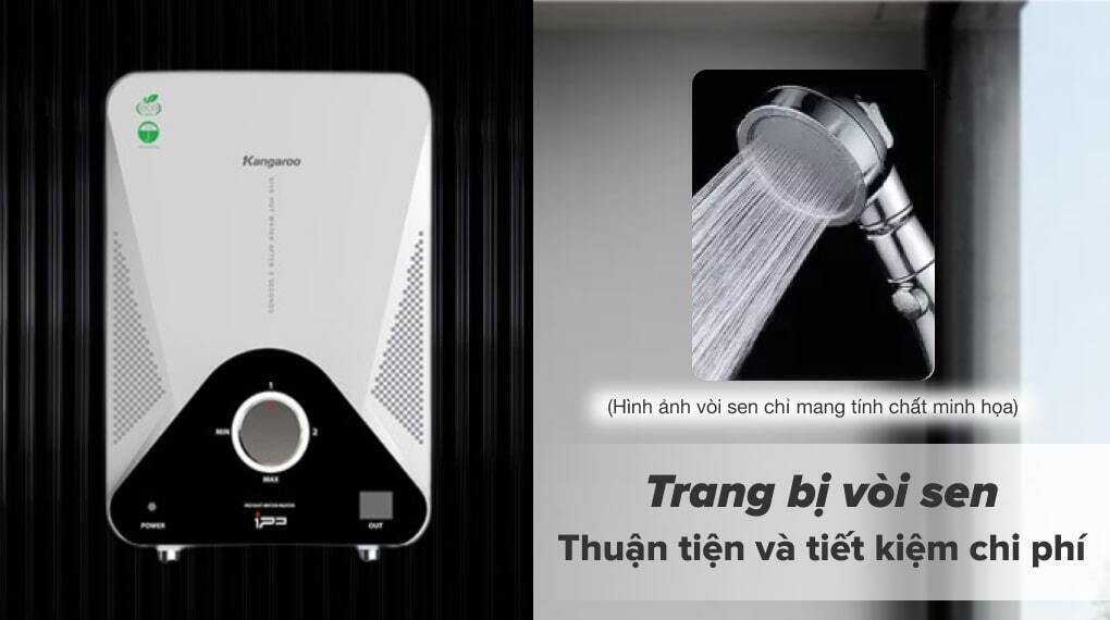 máy nước nóng trực tiếp kangaroo 4000w kg589g