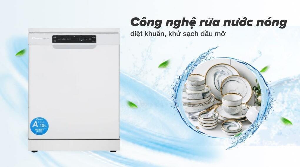 máy rửa chén độc lập candy cdpn 4d620pw/e
