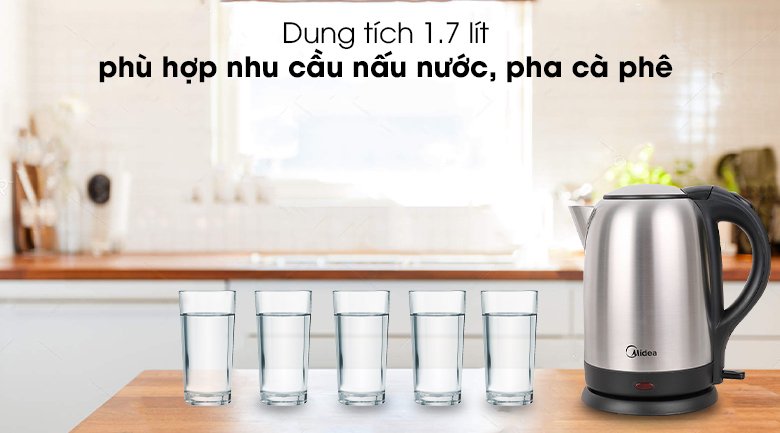 bình đun siêu tốc midea 1.7 lít mk-17ss