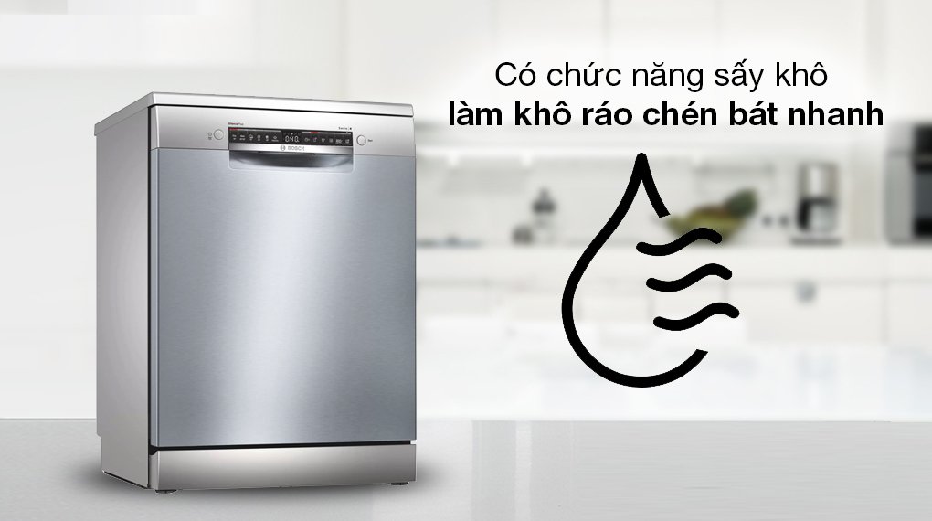 máy rửa chén bát độc lập bosch sms4hci48e