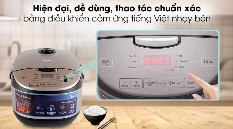 nồi cơm điện tử midea 1.8 lít mb-fs5020