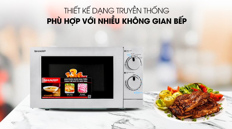 lò vi sóng sharp r-209vn-sk 20 lít