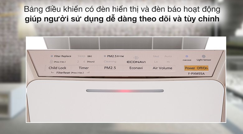 máy lọc không khí panasonic f-pxm55a 49w