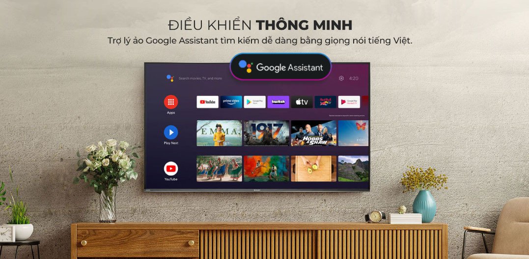 android tivi sharp 4k 50 inch 4t-c50ek2x