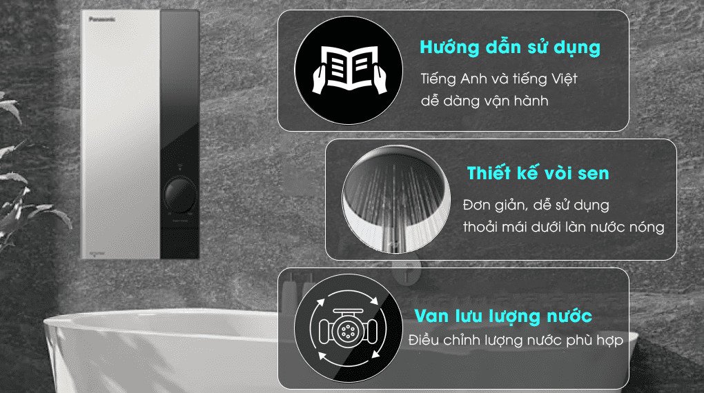 máy nước nóng panasonic 4,5 kw dh-4us1vs ( không bơm )