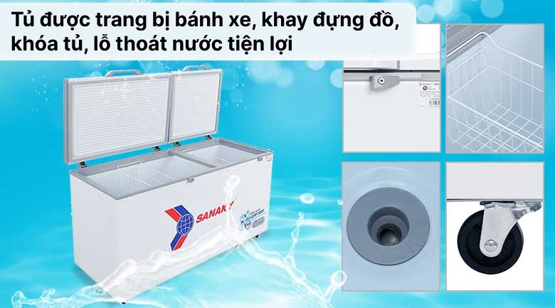 tủ đông inverter sanaky vh-6699hy3, 1 ngăn đông 660 lít