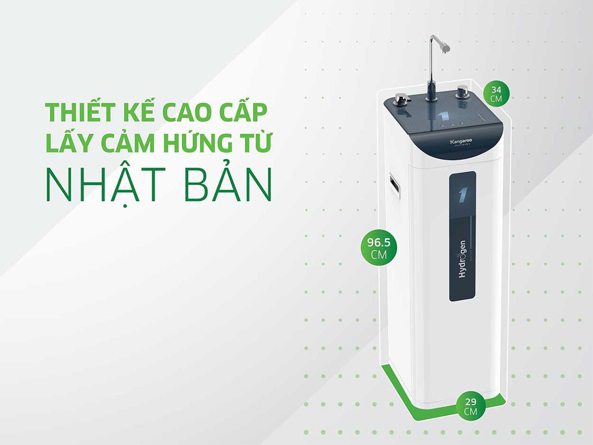 máy lọc nước kangaroo slim hydrogen tích hợp nóng lạnh kg10a9s