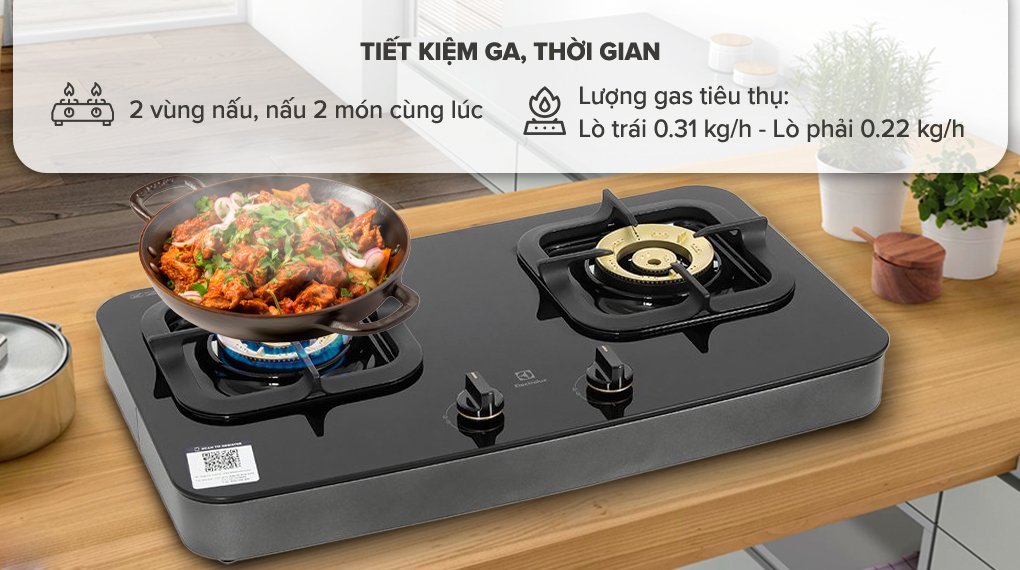 bếp ga đôi electrolux etg7266gkr