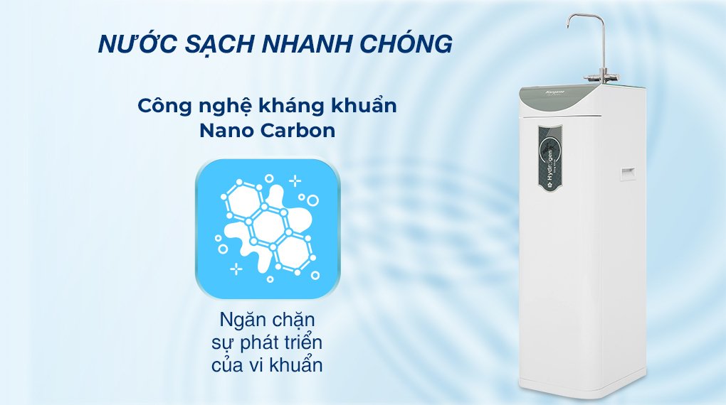 máy lọc nước ro hydrogen kangaroo kg100hd2 8 lõi