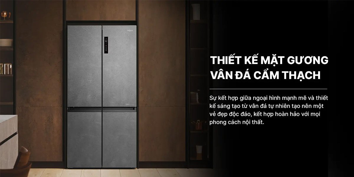 tủ lạnh aqua inverter 660 lít aqr-m727xa(gs)u1