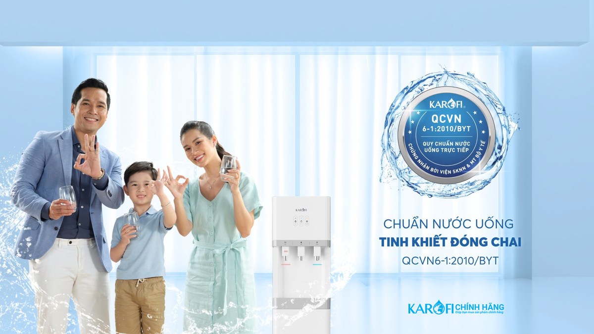 cây nước nóng lạnh karofi hcv208ro