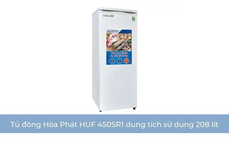 tủ đông hòa phát 208 lít huf 450sr1 (sản phẩm trưng bày)